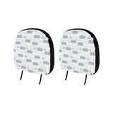 cute rhino heart pattern Car Headrest Cover