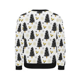 Christmas tree holly snow star pattern Men's Crew Neck Sweatshirt