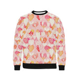 Hand drawn heart design pattern Men's Crew Neck Sweatshirt