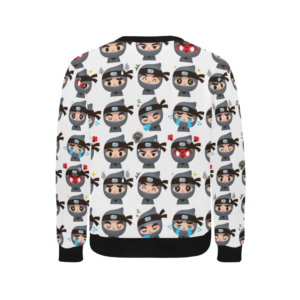 Cute ninja design pattern Men's Crew Neck Sweatshirt