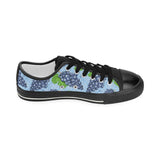 Watercolor grape pattern Kids' Boys' Girls' Low Top Canvas Shoes Black