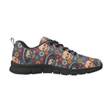 Sugar skulls flower maxican pattern Women's Sneaker Shoes