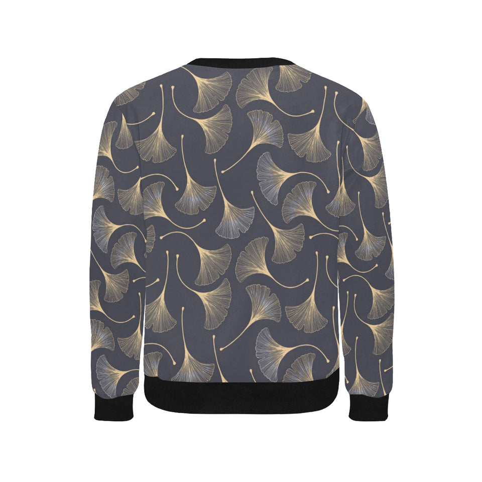 Gold ginkgo leaves Men's Crew Neck Sweatshirt
