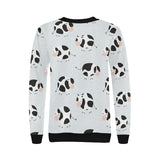 Cute cows pattern Women's Crew Neck Sweatshirt
