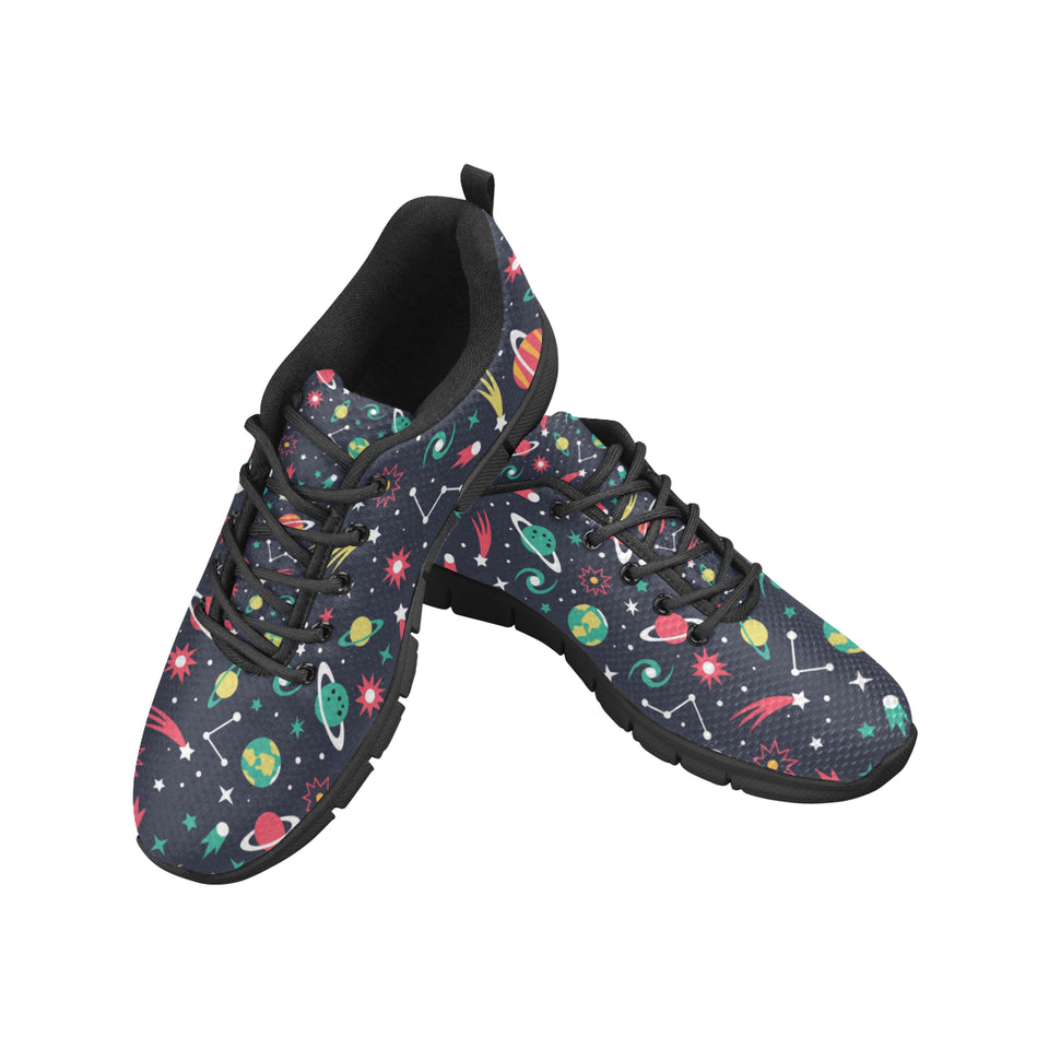 colorful space pattern planet star Women's Sneaker Shoes