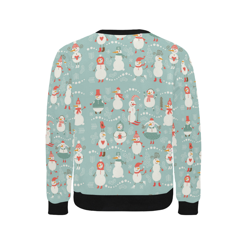 Cute snowman pattern Men's Crew Neck Sweatshirt