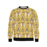 Camels ethnic motif pattern Men's Crew Neck Sweatshirt