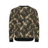 Horse Camouflage Pattern Men's Crew Neck Sweatshirt
