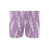 Lavender flowers purple pattern Men's Swimming Trunks