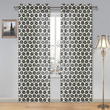 Coffee bean abstract modern pattern Gauze Curtain