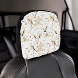 Beautiful Japanese cranes pattern Car Headrest Cover