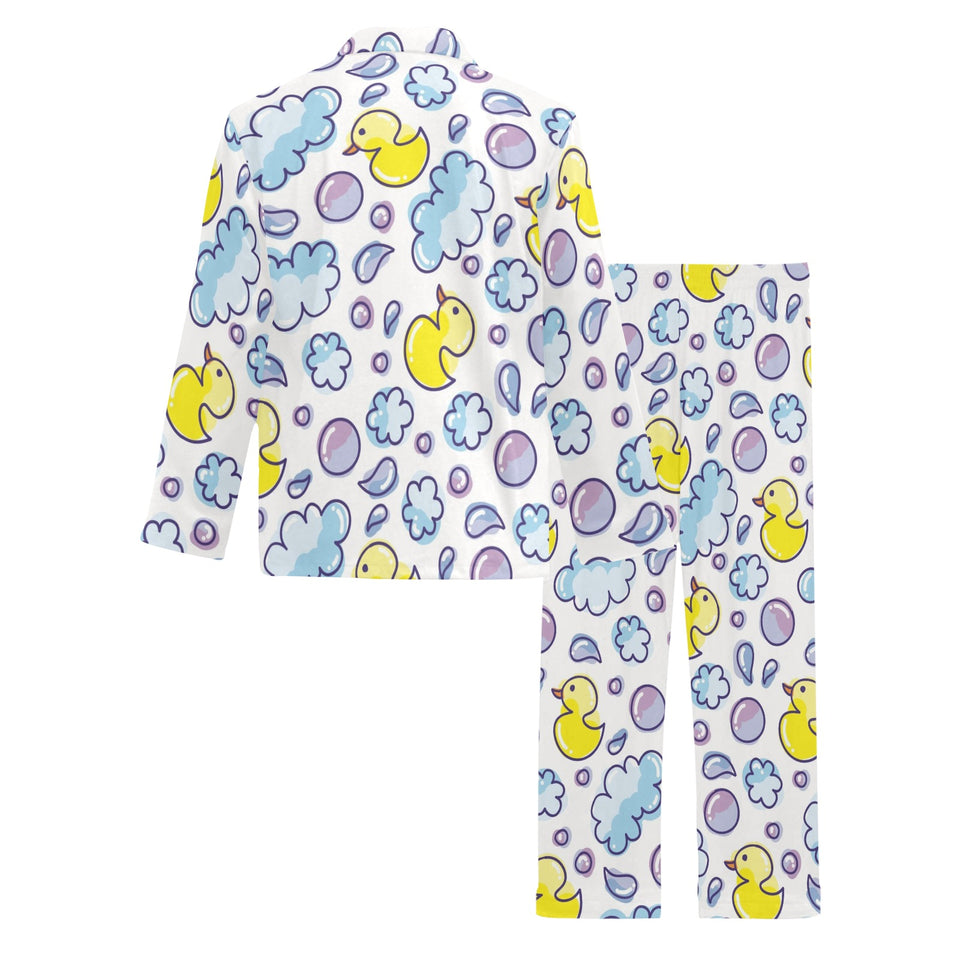 Duck Pattern Print Design 01 Men's Long Pajama Set