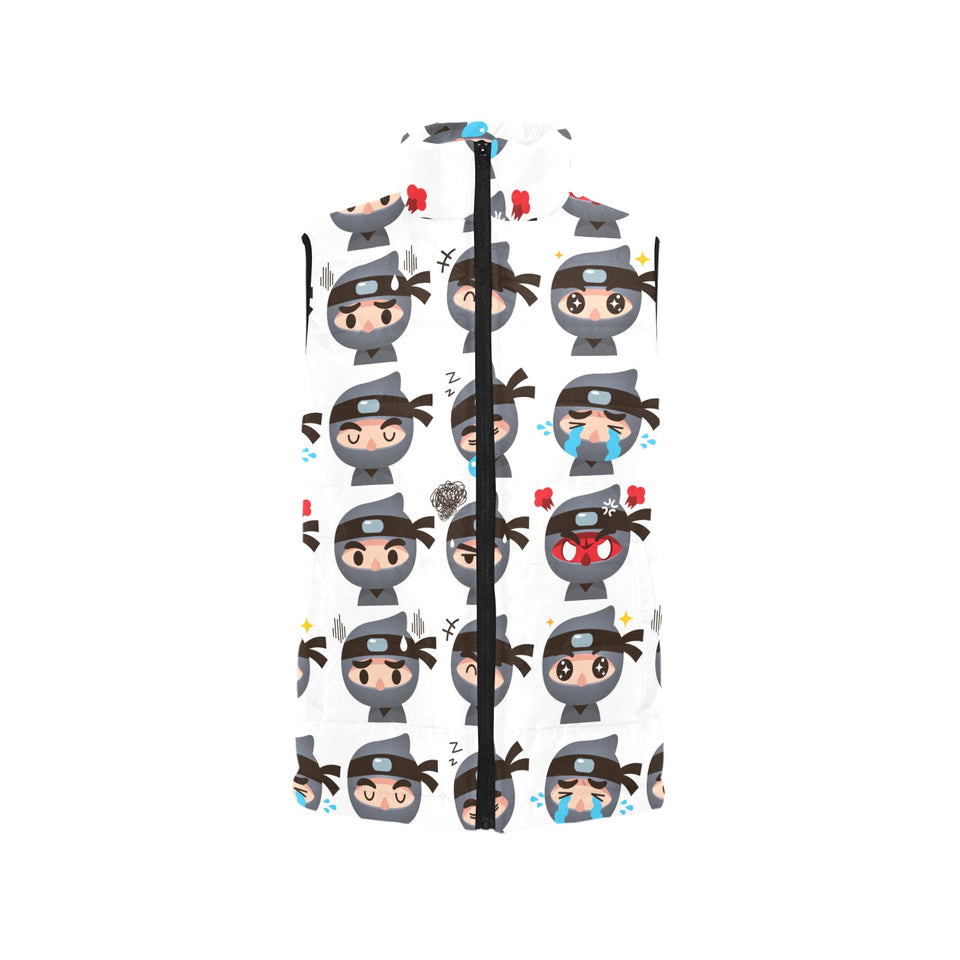 Cute ninja design pattern Men's Padded Vest