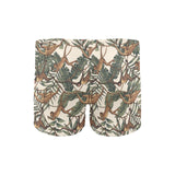 Monkey tropical leaves background Men's Swimming Trunks