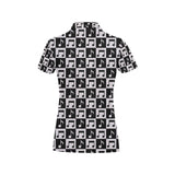 Music Notes Pattern Print Design 01 Women's All Over Print Polo Shirt