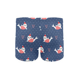 Cute sea lion seal christmas hat candy cane heart Men's Swimming Trunks