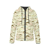 Mustache Beard Pattern Print Design 01 Women's Padded Hooded Jacket