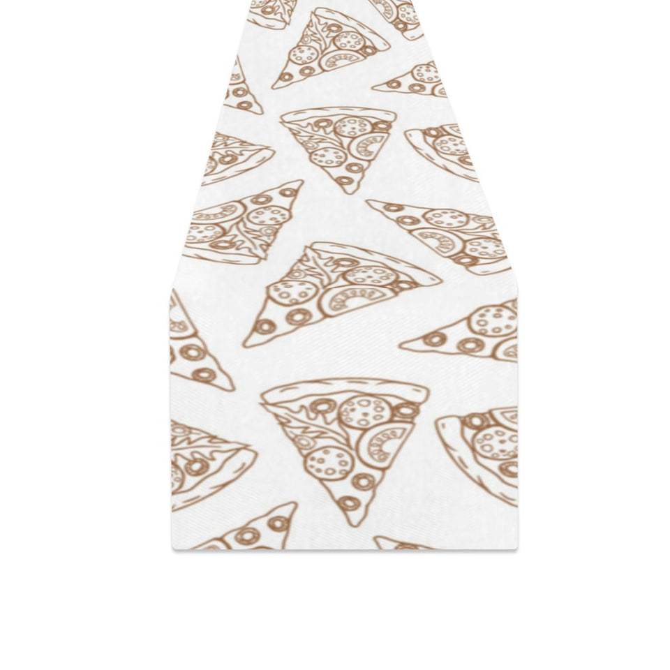 Hand drawn pizza pattern Table Runner