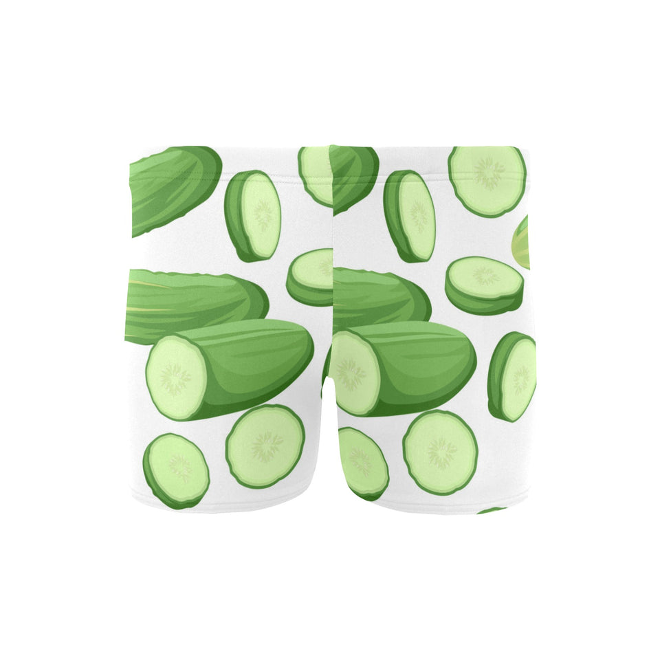 cucumber whole slices pattern Men's Swimming Trunks