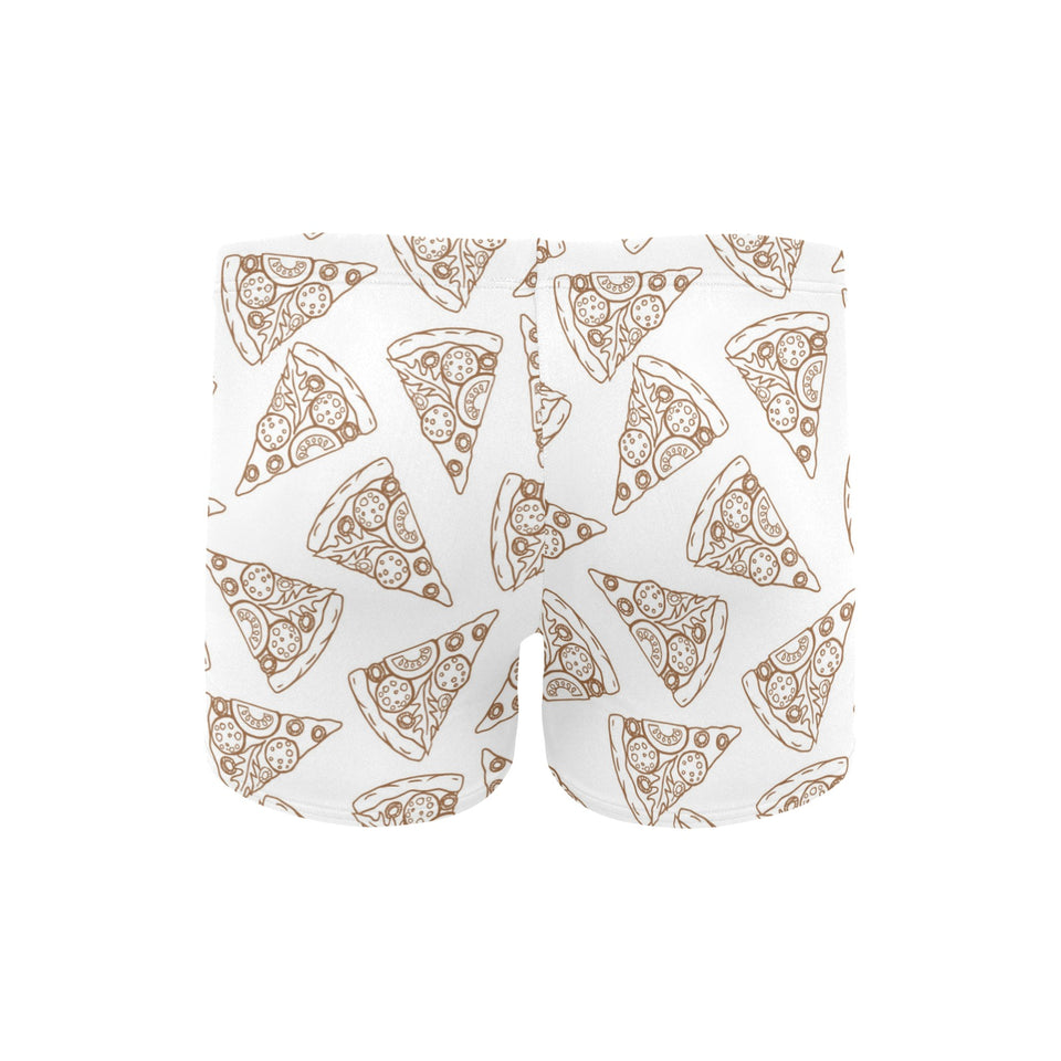 Hand drawn pizza pattern Men's Swimming Trunks