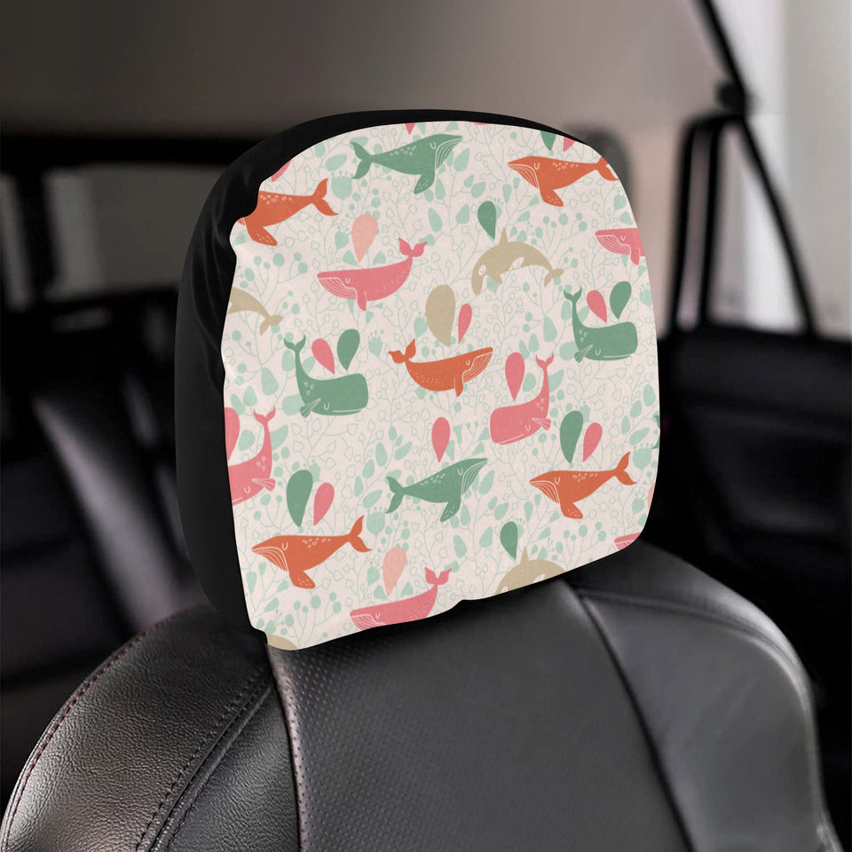 Cute whale pattern Car Headrest Cover