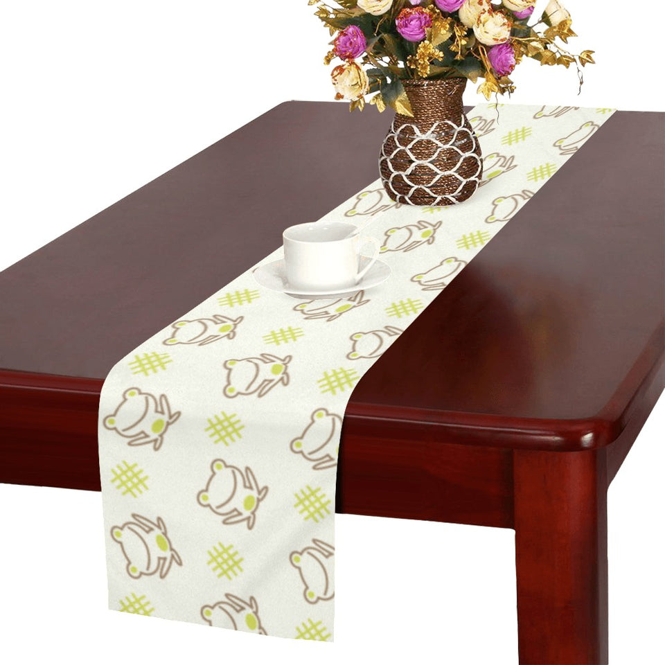 Cute cartoon frog baby pattern Table Runner