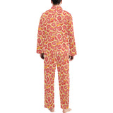 Tropical grapefruit pattern Men's Long Pajama Set