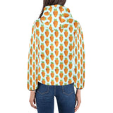 Carrot Pattern Print Design 03 Women's Padded Hooded Jacket