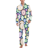 Colorful clock background Men's Long Pajama Set