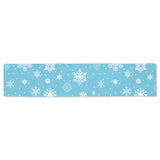 Snowflake pattern blue background Table Runner