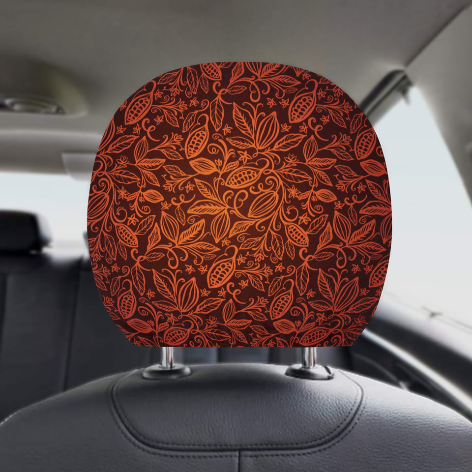 cacao beans tribal polynesian pattern Car Headrest Cover