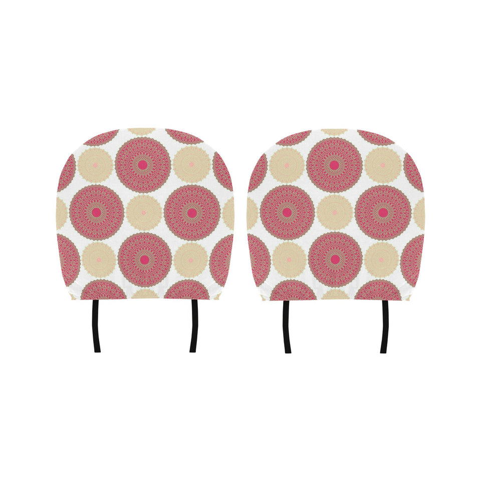 Circle indian pattern Car Headrest Cover
