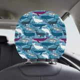 Whale design pattern Car Headrest Cover