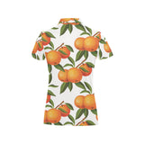 Oranges pattern background Women's All Over Print Polo Shirt