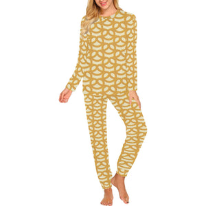 Pretzels Pattern Print Design 01 Women's All Over Print Pajama Set