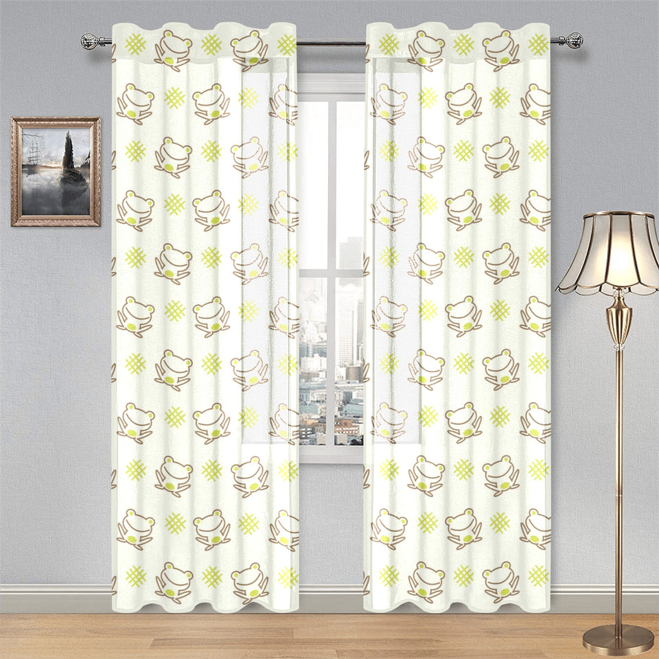 Cute cartoon frog baby pattern Gauze Curtain