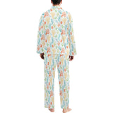 Coral Reef Pattern Print Design 02 Men's Long Pajama Set