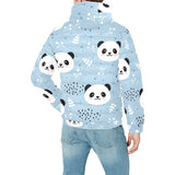 Cute panda pattern Men's Padded Hooded Jacket