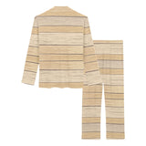Wood Printed Pattern Print Design 01 Women's Long Pajama Set