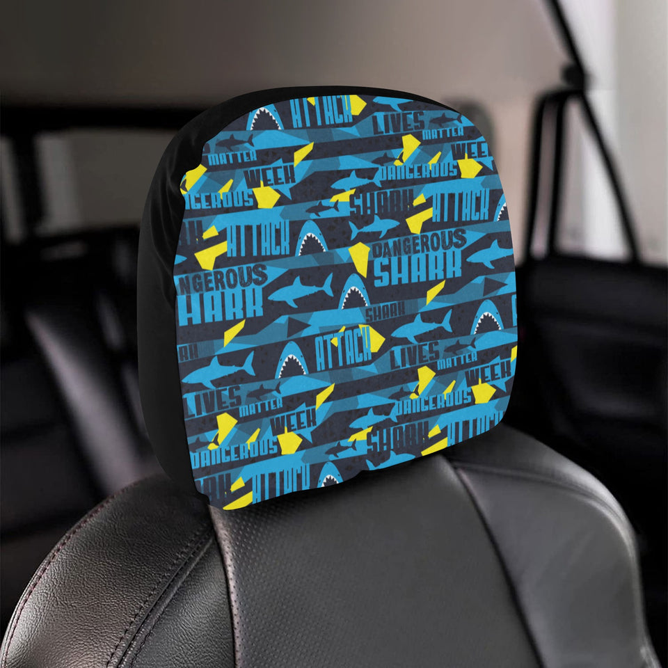 Shark dangerous Car Headrest Cover