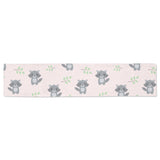 cute raccoons leaves pattern Table Runner
