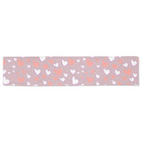 coral white heart pattern Table Runner