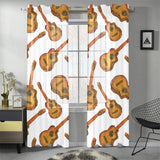 Paint Guitar Pattern Gauze Curtain