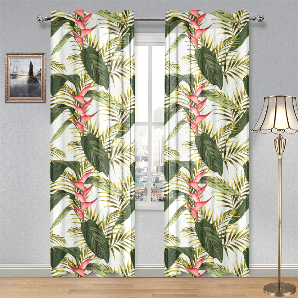 heliconia pattern Gauze Curtain