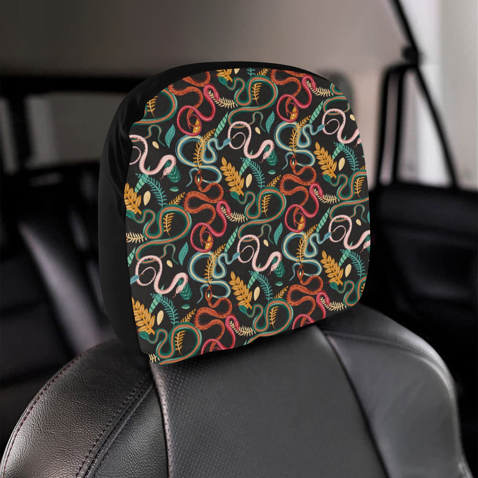 Colorful snake plant pattern Car Headrest Cover