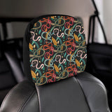 Colorful snake plant pattern Car Headrest Cover