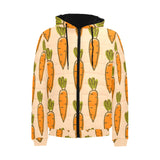 Carrot Pattern Print Design 04 Men's Padded Hooded Jacket