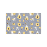 Cute hamster sunflower pattern background Doormat