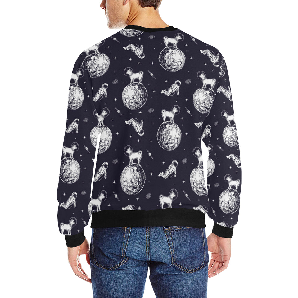 Chihuahua space helmet. astronaut pattern Men's Crew Neck Sweatshirt