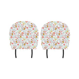 Maneki neko cat fan sakura Car Headrest Cover
